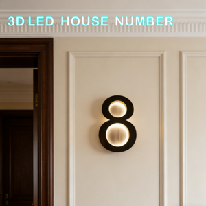ป้าย<span class=keywords><strong>เลข</strong></span>ที่บ้าน LED 3 มิติ สำหรับภายนอกอาคาร สูง 5 นิ้ว พร้อมไฟส่องสว่าง กันน้ำ IP65 สำหรับตกแต่ง ใช้พลังงานไฟฟ้ากระแสตรง - Product Image 1
