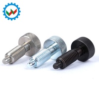 Industrial Steel Zinc Coarse Thread Knurled Knob Self-Locking Screws Bolts Retractable Index Spring Load Plunger Pin Fasteners