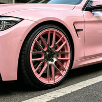 TZJX Rosa Felgen Mehrspeichen-Schmiedefelgen 5x114.3 5x112 5x120 Felgen 18 19 20 21 22 Zoll Konkave Felgen für Ford F-150 Autofelgen