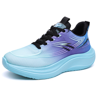 Chaussures de course respirantes en tricot pour hommes, personnalisées en usine, printemps-automne, antidérapantes, amortissantes, confortables, souples, avec sangle à boucle