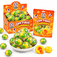 Bonbons Gélifiés en Gros Planète Terre, Remplis de Confiture de Fruits, Personnalisables, Halal, OEM, en Vrac, Galaxie, Multicolores