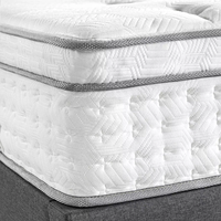 Matelas à ressorts ensachés en mousse à mémoire de forme écologique Euro Top, tailles King, Queen et Simple, pour hôtels, appartements, chambres et écoles