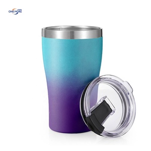 En gros 12oz En Métal Inoxydable Gobelet De Voyage En Plein Air Bière-Couleur Changeante Sous Vide Insated Camping Tasse avec Couvercle - Product Image 5
