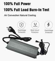 Adaptateur d'alimentation LED en aluminium étanche à la poussière et à l'eau IP68 200W à sortie unique AC110-264V 12V/24V pour usage industriel
