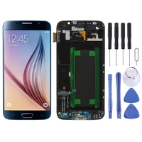 Pantalla LCD Super AMOLED Original de Alta Calidad para Samsung Galaxy S6 SM-G920F, Digitalizador, Ensamblaje Completo con Marco