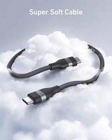 Câble USB-C vers USB-C Nano ANKER 240W, Cordon Tressé en Nylon Multicolore Flexible, Câble de Données Type C à Charge Rapide pour iPhone 17 16 15