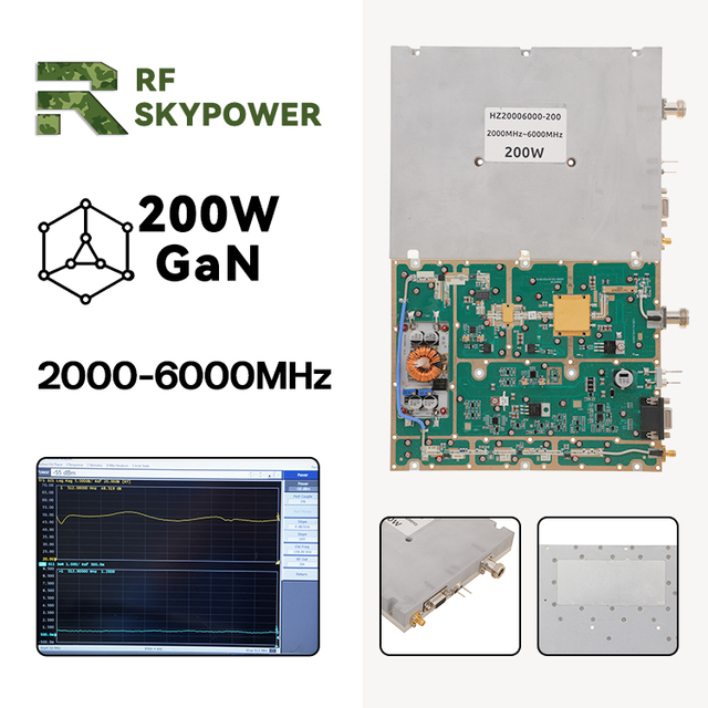 200MHz Instant Bandwidth 200W GaN 2000-6000MHz Wideband S-Band Module Border Security Anti FPV RF Power Amplifier Module