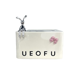 Cream Colored Square <b>Dog</b> Tissue Box With Face Towel Storage For Living Room Coffee <b>Table</b> - Product Image 5