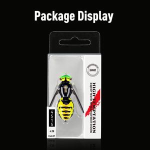 Mới đến Wasp thu thập dữ liệu mồi 40mm 4.2g Topwater Bionic côn trùng Swing wobblers nhân tạo côn trùng mồi lỗi cho nước ngọt - Product Image 6