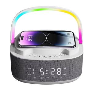 Despertador 3 en 1 <span class=keywords><strong>para</strong></span> el Hogar u Hotel con Luz RGB, Cargador Inalámbrico de 5W y Altavoz Bluetooth - Product Image 1