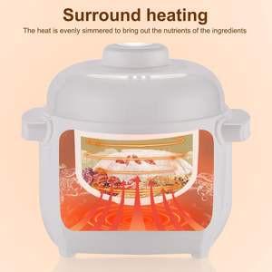 Hot Selling Silent Electric Slow Cooker Claypot <b>Ceramic</b> Stew <b>Pot</b> Egg Custard Soup <b>Pot</b> Electric With Steam Eggs Basket - Product Image 2