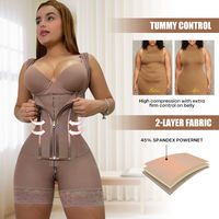 Faja colombiana de compresión postquirúrgica de cuerpo completo, moldeadora de abdomen y levanta glúteos, talla grande