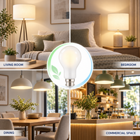 Ampoule à filament LED directe usine B22 Classe C 3000LM Verre dépoli Filament croisé 230V AC A70 Blanc chaud Certifiée CE UKCA