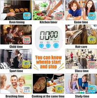 Minuterie numérique à grand écran Mini minuterie compte à rebours en plastique pour les enseignants de cuisine de cuisine affichage LED pour enfants apparence commune