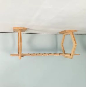 Grosir perlengkapan hewan peliharaan furnitur hewan peliharaan mewah buatan tangan kayu kucing dinding tempat tidur tangga jembatan dengan dua langkah - Product Image 4