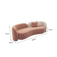 Conjunto de Sofás Curvos de Tela, Muebles Modulares para Oficina, Sala de Reuniones, Sala de Estar, Esponja para Hotel, Salón de Belleza, Apartamento, Villa, Recepción