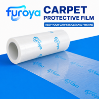 Rouleau de film de protection pour tapis en plastique HDPE avec surface haute brillance pour l'entretien et la rénovation professionnels
