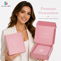 Boîte d'expédition en carton ondulé rose personnalisée avec logo OEM pour cosmétiques, emballage postal, boîte en papier avec assurance qualité