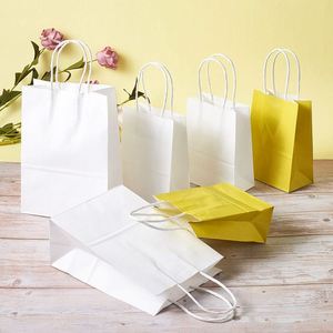 Custom Printed Kraft Paper <b>Bag</b> Recyclable Eco-Friendly Shopping Classic Style Handle <b>Bread</b> Cakes Clothing Gifts Food Takeout - Product Image 3