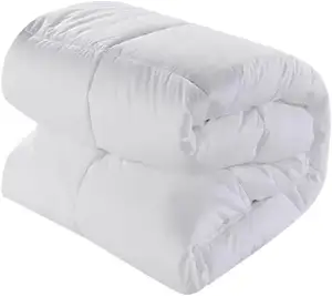 Bawah selimut alternatif Comforter semua musim Duvet Insert (putih, 90x90)-Ultra lembut Double Brushed penutup selimut mikrofiber