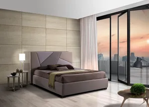 Cama Moderna Letti con Espacio de Almacenamiento, Estructura de Listones, Sistema de Elevación a Gas, Tapicería de Terciopelo, Estructura de Madera, Cama Ajustable - Directo de Fábrica - Product Image 4