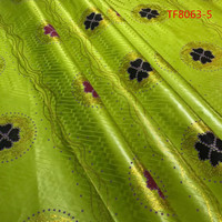 Dentelle Bazin Brocart de Qualité Supérieure, Tissu en Coton Plaqué Or, Dentelle Bazin Douce avec Joli Motif