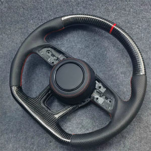 Volante personalizado de fibra de carbono, montaje de cuero, accesorios interiores para automóviles para <span class=keywords><strong>Audi</strong></span> A4 A5 A6 A7 A8 Q5 Q7 R8 - Product Image 4