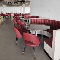 Ensemble de meubles de restaurant en marbre, ensemble de meubles de salle à manger, table et chaises pour restaurant, banquette en forme de U