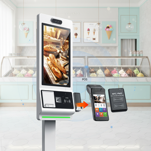 Kiosque de paiement de restaurant WUXIN 15,6/21,5/27 pouces, borne de commande automatique avec écran tactile numérique et lecteur de code QR - Product Image 1
