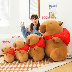 Boneka Hewan Lucu Capybara Berbentuk Topi Stroberi Berbagai Ukuran, Ransel Kura-kura, Boneka Capibara - Product Image 3