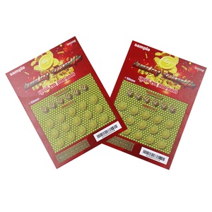 Boletos de Lotería Rasca y Gana con Números de Serie Impresos por Ambos Lados, Personalizados, en Venta - Product Image 2