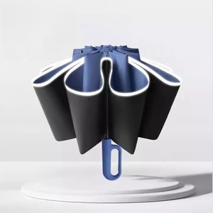 Ô dù gấp 3 tự động chống gió 10K, phản quang an toàn, dành cho người lớn, thiết kế cổ điển, 10 nan, in logo UV - Product Image 1