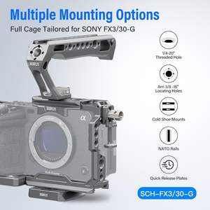 Kit de cage de caméra SIRUI pour <span class=keywords><strong>Sony</strong></span> <span class=keywords><strong>FX</strong></span> <span class=keywords><strong>3</strong></span> FX30 avec poignée supérieure dragonne pince de câble Rail OTAN - Product Image 2