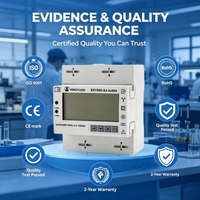Compteur d'énergie triphasé bidirectionnel 3x80A 230/400V M-Bus Classe B sur rail DIN, homologué MID