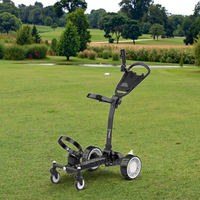 Chariot de golf électrique 500W avec télécommande, pliable en alliage d'aluminium, pour entrepôt américain