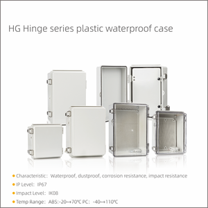 Водонепроницаемая распределительная коробка IP67 из АБС-пластика для наружного применения, пылезащищенная, всепогодная, с настенным креплением, на петлях, серая - Product Image 5