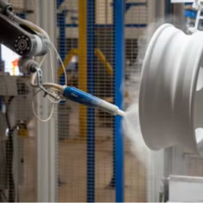 工場直販、良価格、粉体塗装スプレー用スプレーガン付きロボットアーム、自動車ホイール塗装用 - Product Image 3