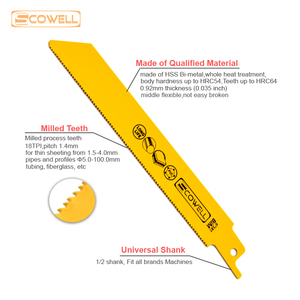 32 cái phá hủy lưỡi cưa Kit 6 inch đến 9 inch bi-kim loại Sabre qua lại lưỡi cưa đặt cho công thức thấy máy - Product Image 2