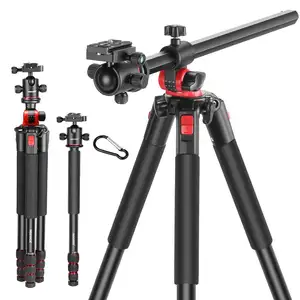 Neewer monopiede per fotocamera in alluminio da 72.4 pollici monopiede colonna centrale girevole a 360 gradi e testa a sfera borsa per scarpe rapida per DSLR