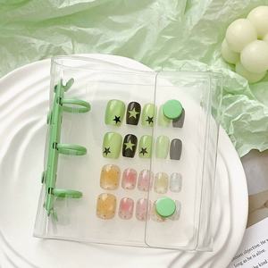 Carpeta de Anillas A8 de PVC con 3 Anillas, con Bolsillo para Cuaderno, Bolsa para <span class=keywords><strong>Sobres</strong></span>, Tarjetas, Fotos y Colección de Uñas Postizas - Product Image 4