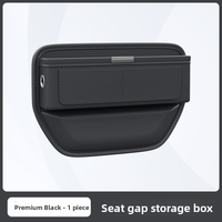 Organisateur de rangement de luxe pour l'espace entre les sièges de voiture, boîte de rangement en cuir PU, porte-gobelet, poche latérale pour accessoires intérieurs de voiture, sac de console automobile