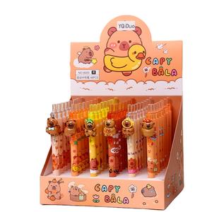 Hot DAHOUFA Cute <span class=keywords><strong>D</strong></span> Cartoon Capibara mm Press Neutral Pen Set con Black Signature Pens Anime Kawaii Stationery Gel Pens - Product Image 1