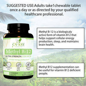 Premium Methyl <span class=keywords><strong>B12</strong></span> Kauwtabletten Ultra Sterk Ondersteunt Celenergie Hersengezondheid Bioactieve Vitamine <span class=keywords><strong>B12</strong></span> - Product Image 5