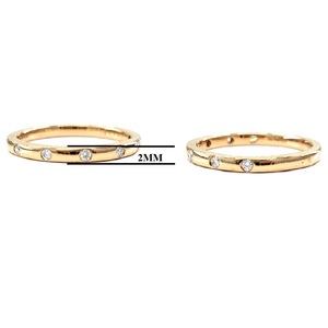 Bague d'éternité classique sur mesure en or rose massif 18 carats, sertie de diamants véritables, pour femme, idéale pour les fêtes et les anniversaires - Product Image 2