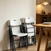 Tables et chaises pliantes portables, en plastique, pour loisirs, bureaux, cours de formation, chaises, fêtes barbecue, mobilier d'hôtel extérieur