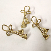 Poignées et Boutons Décoratifs en Laiton Antique avec Pompons Suspendus pour Armoires, Tiroirs, Portes, Penderies et Meubles à Vin