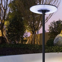 Lampe solaire de jardin ronde avec détecteur de mouvement, haute luminosité, étanche IP67, pour allée extérieure, patio, cour, marches