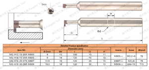 CNC grande profondeur interne rainurage barre virgule rainurage inserts MB05/07/09GR <span class=keywords><strong>petit</strong></span> trou rainurage outil pour tourner - Product Image 6