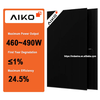 Panneau solaire Aiko Neostar 3S+54 Gen3 A-MCE54Db 460-490W, panneau PV Aiko N-Type ABC Dual Black 460 465 470 475 480 485 490 Watt