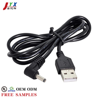 Kabel Daya JYX USB 2.0 Male DC 3.5x1.35mm 5V 24AWG Konduktor Tembaga Berisolasi PVC untuk Penggunaan Komputer Panjang Dapat Disesuaikan